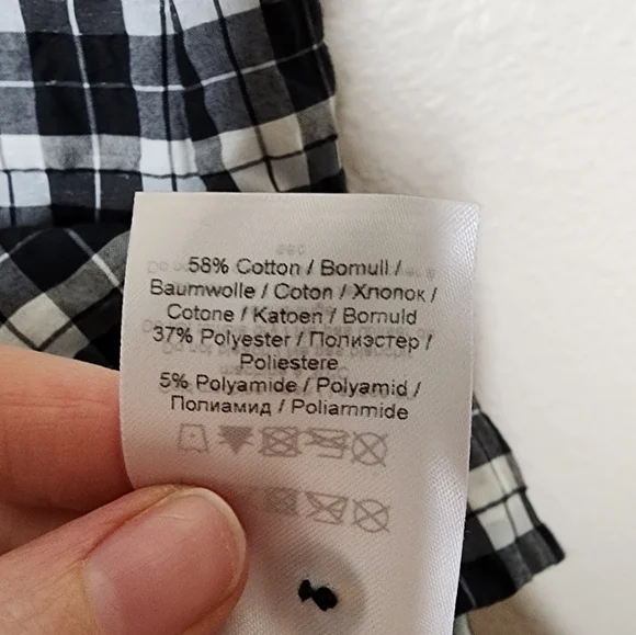 GANNI Check Puffy Long Sleeves Mini Dress 40 - Picture 6 of 9